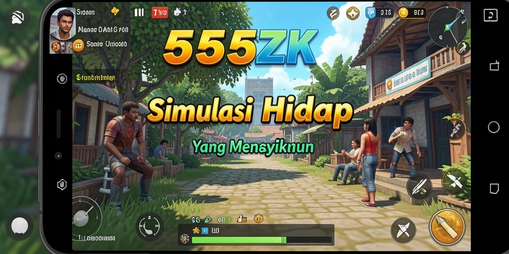 Tampilan gameplay 555ZK yang menarik dan realistis.
