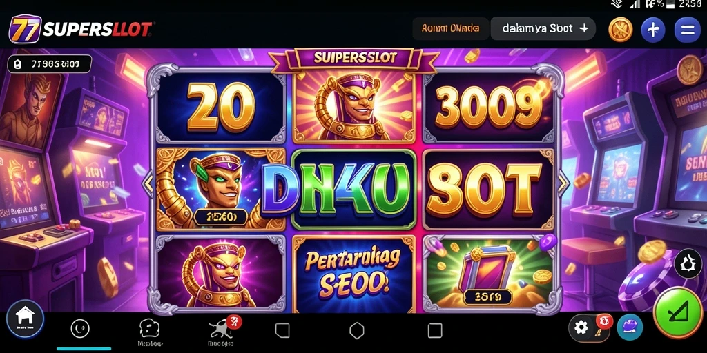 Gameplay seru 77SUPERSLOT menunjukkan pertarungan yang menegangkan dan mendebarkan.