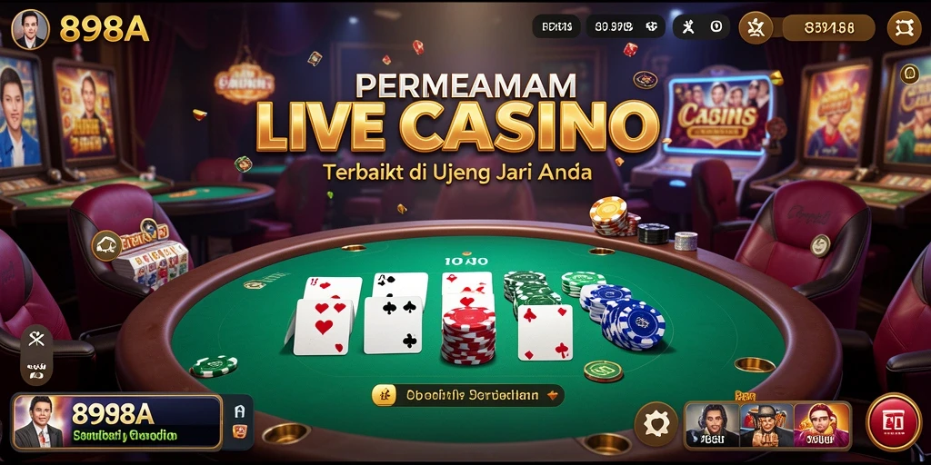 Tampilan gameplay Live Casino yang memukau di 898A.