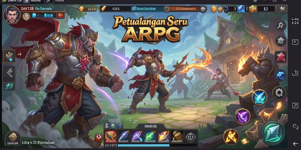 Tangkapan layar menampilkan aksi intens dalam gameplay ARPG DAYA138.