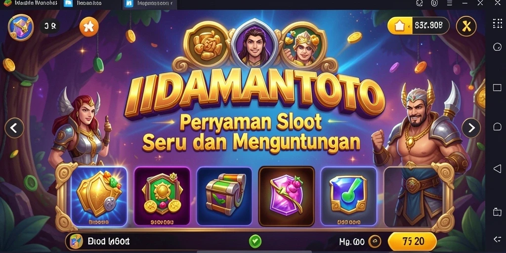 Screenshot IDAMANTOTO yang menampilkan gameplay Slot yang mendebarkan.