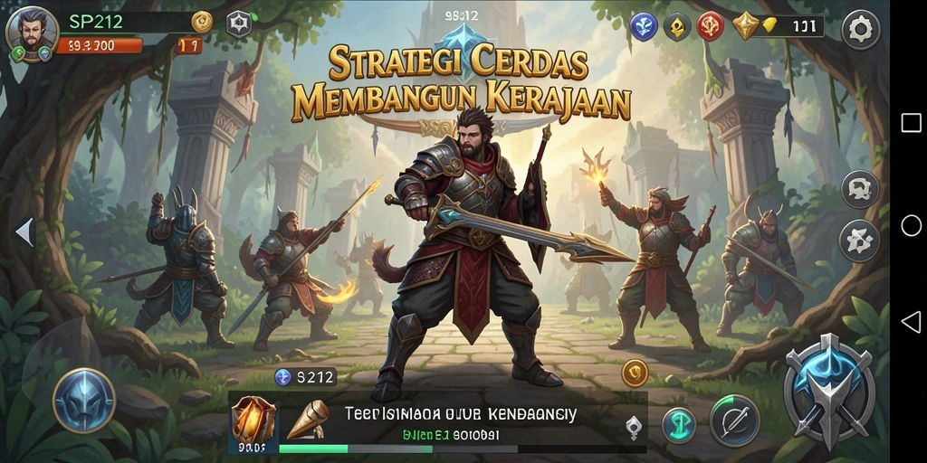 Screenshot gameplay SP212 yang menunjukkan pertempuran strategis.